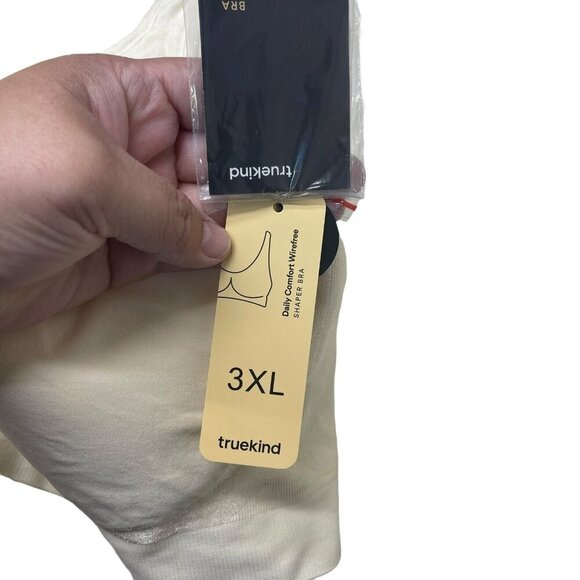 TRUEKIND Daily Comfort Wireless Shaping Bra Beige Size 3XL NEW NWT Adjustable - Picture 4 of 7